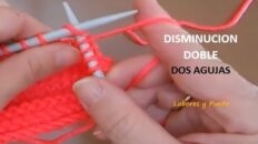 tejer una disminución doble a dos agujas