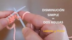 tejer disminución simple a dos agujas