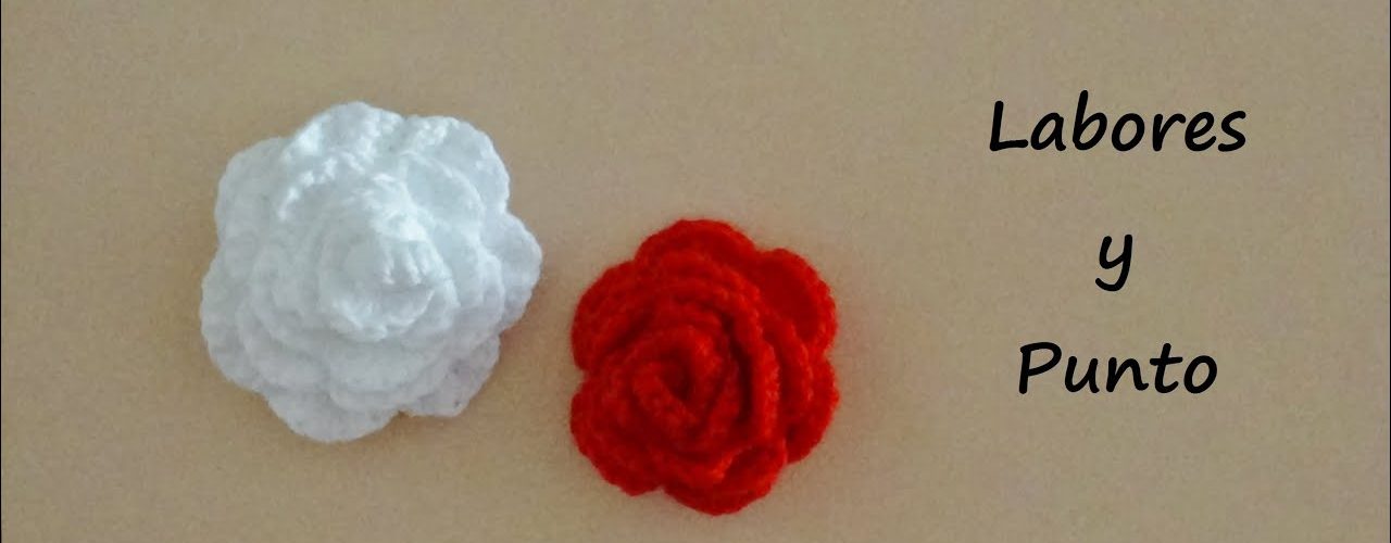 rosa pequeña a ganchillo o crochet