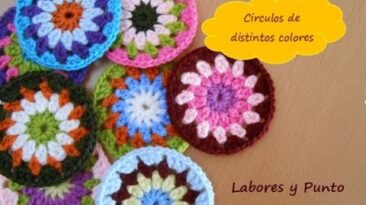 granny redondo de colores a ganchillo o crochet