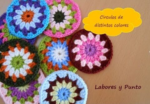 granny redondo de colores a ganchillo o crochet
