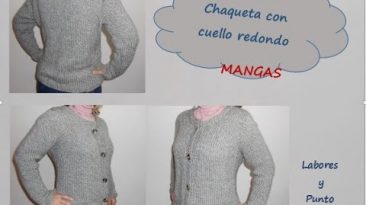 chaqueta abierta por delante a dos agujas