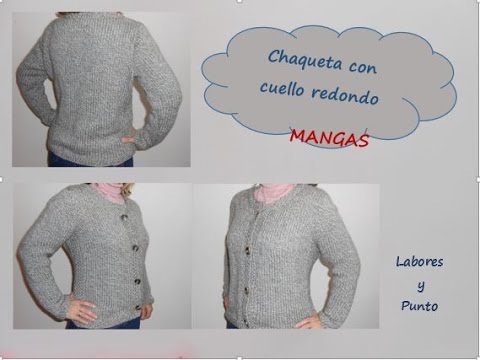 chaqueta abierta por delante a dos agujas