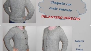 chaqueta con botones y ojales a dos agujas