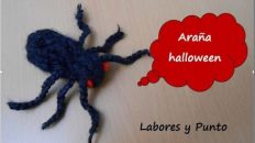 araña para Halloween a ganchillo o crochet