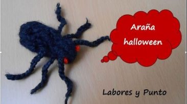 araña para Halloween a ganchillo o crochet