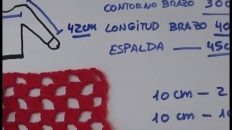 tomar medidas y calcular puntos para tejer una torera