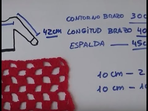 tomar medidas y calcular puntos para tejer una torera