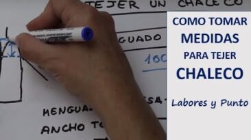 tomar medidas para calcular puntos y tejer un chaleco