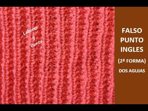 falso punto ingles a dos agujas- forma 2