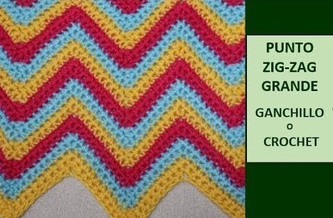 punto zig zag grande a ganchillo o crochet g3