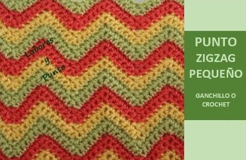 punto zig zag pequeño a ganchillo o crochet g2