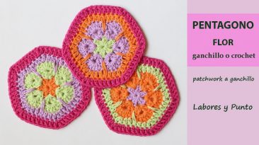 granny hexágono flor a ganchillo o crochet