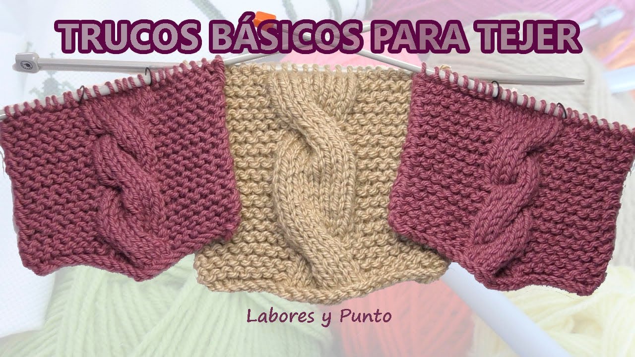 ✓ Manoplas básicas para bebé a dos agujas- Labores y Punto 