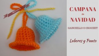 campana de navidad a ganchillo o crochet