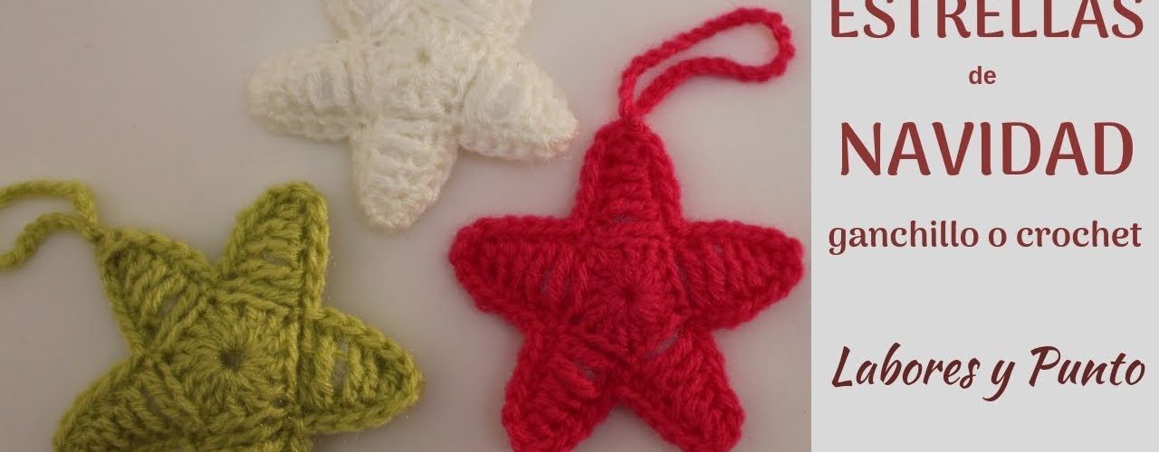 estrella de Navidad a doble cara de ganchillo o crochet