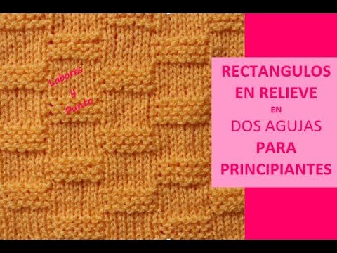 punto rectángulo en relieve a dos agujas