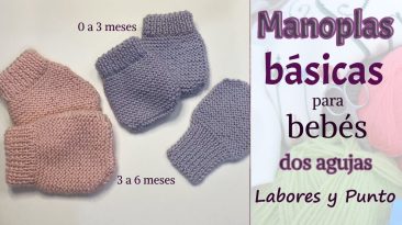 Como tejer a crochet manoplas para bebes-Unisex 