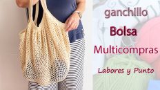 bolsa multicompras a ganchillo o crochet