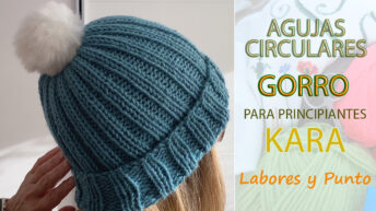 gorro kara con agujas circulares